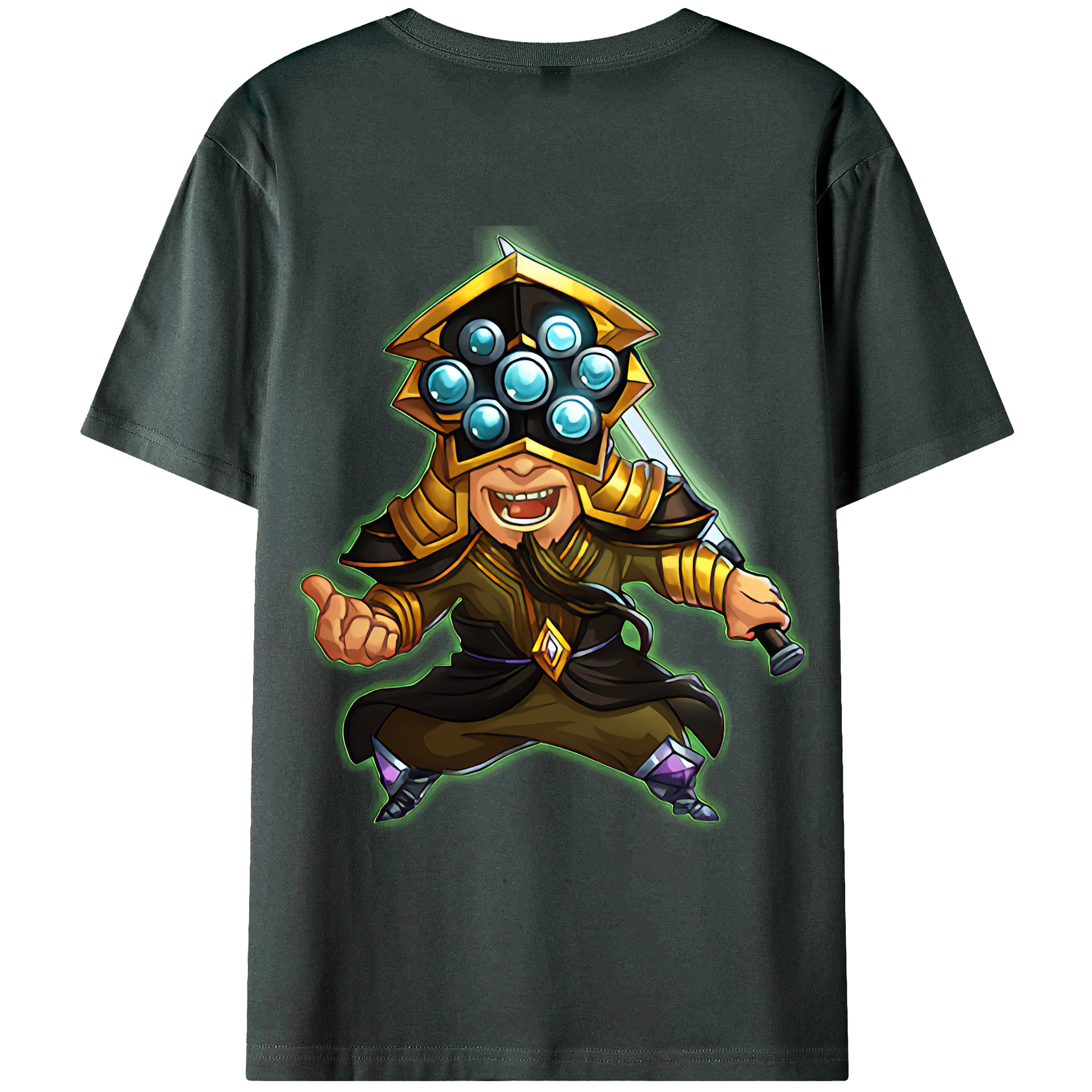 （画像用） リーグ・オブ・レジェンド League of Legends LOL 綿100％ メンズ半袖Tシャツ（バックプリント） 通気性